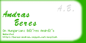andras beres business card